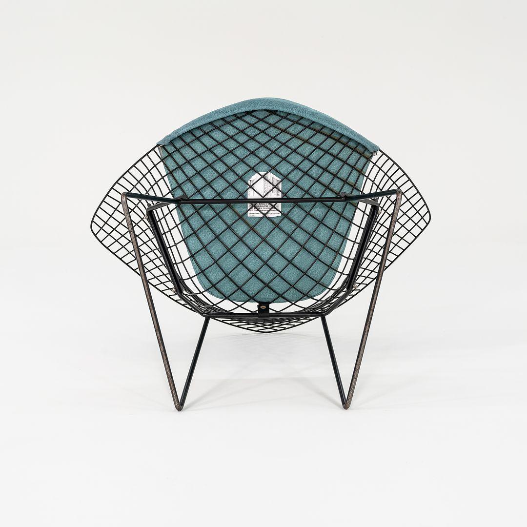 2005 Harry Bertoia for Knoll Diamond Lounge Chairs in w/ Blue Seat Pads For Sale 2