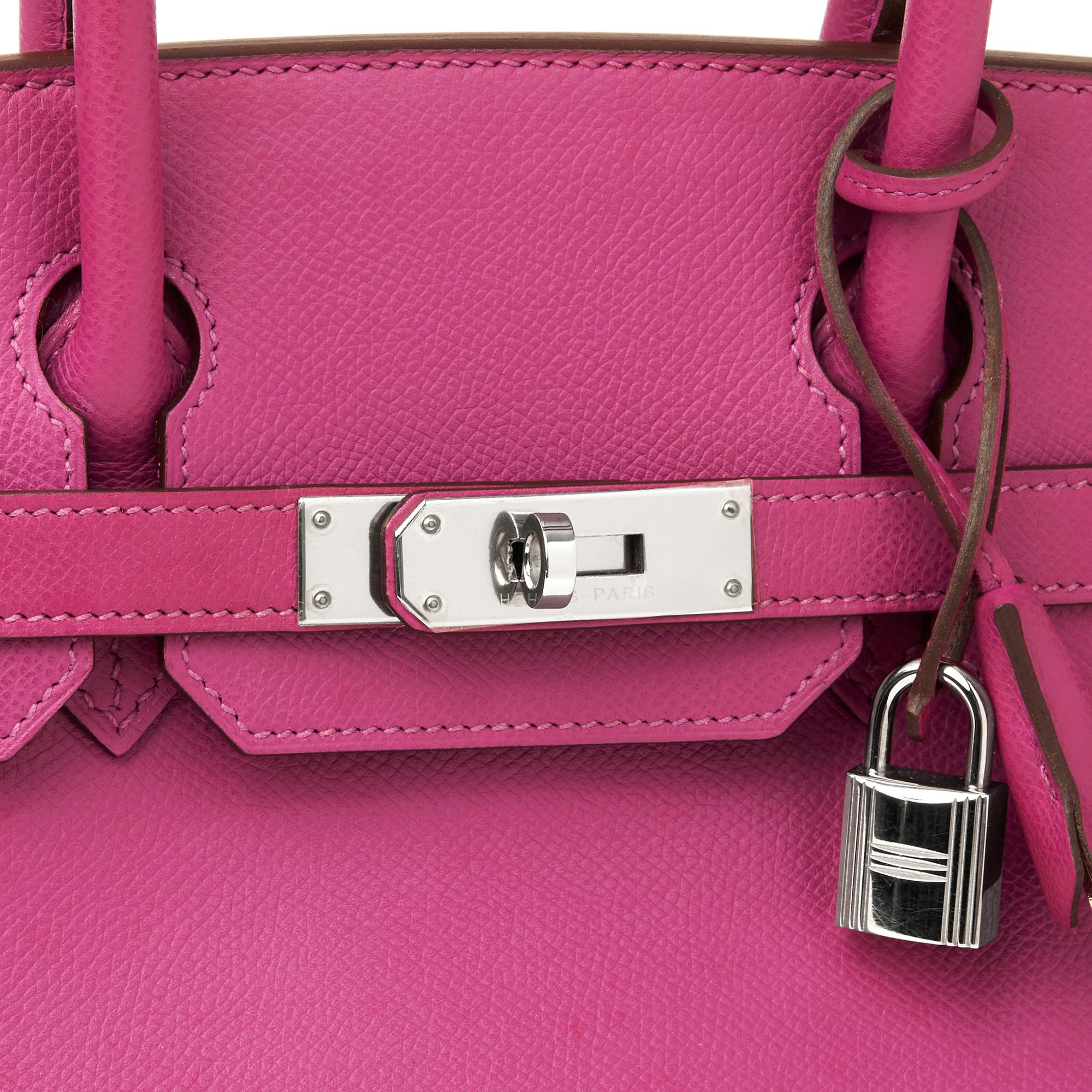 Pink 2005 Hermès Cyclamen Epsom Leather Birkin 30cm
