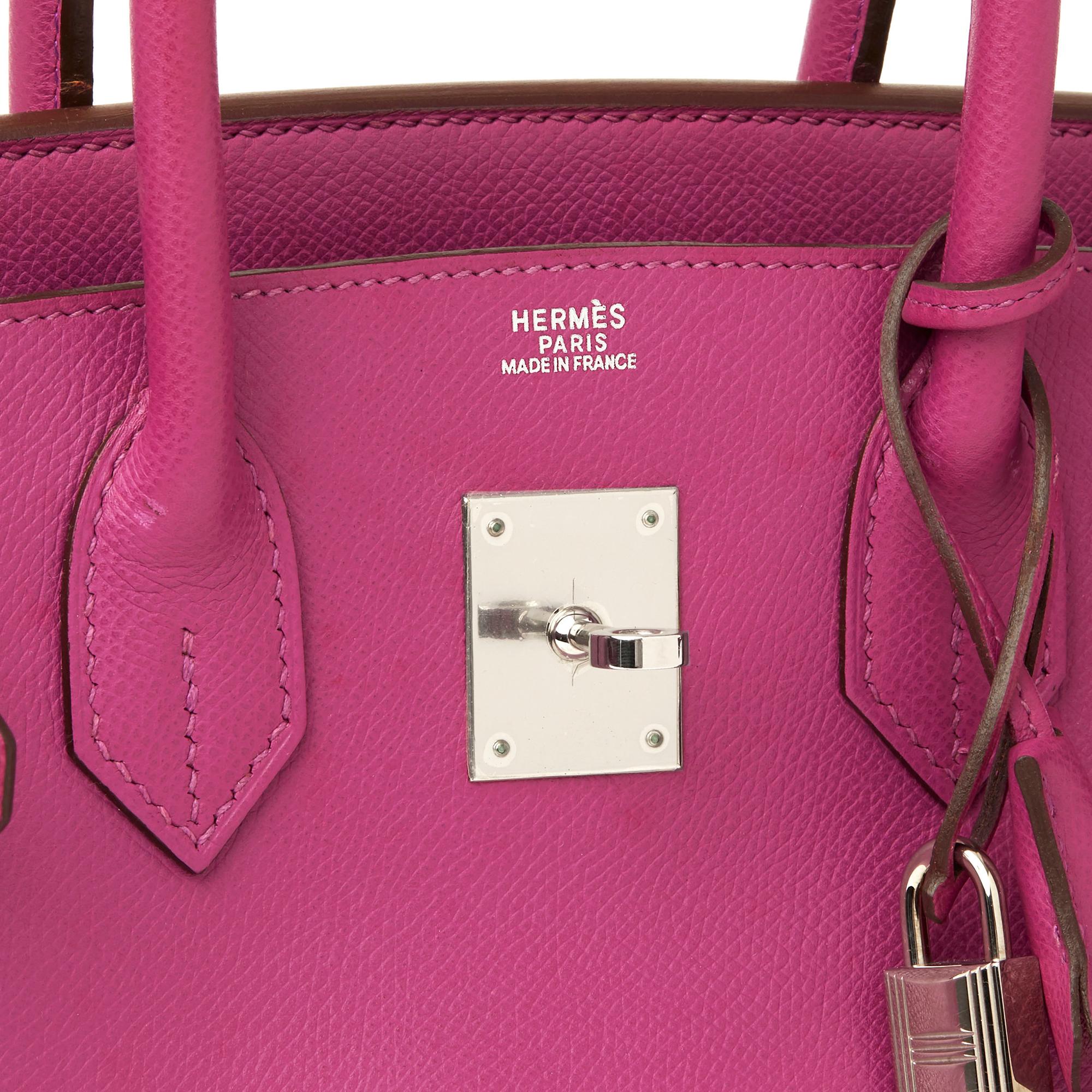 2005 Hermès Cyclamen Epsom Leather Birkin 30cm In Good Condition In Bishop's Stortford, Hertfordshire