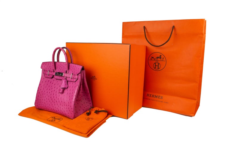 Hermes Pink Ostrich Birkin Bag  Official Hermes For Sale Price