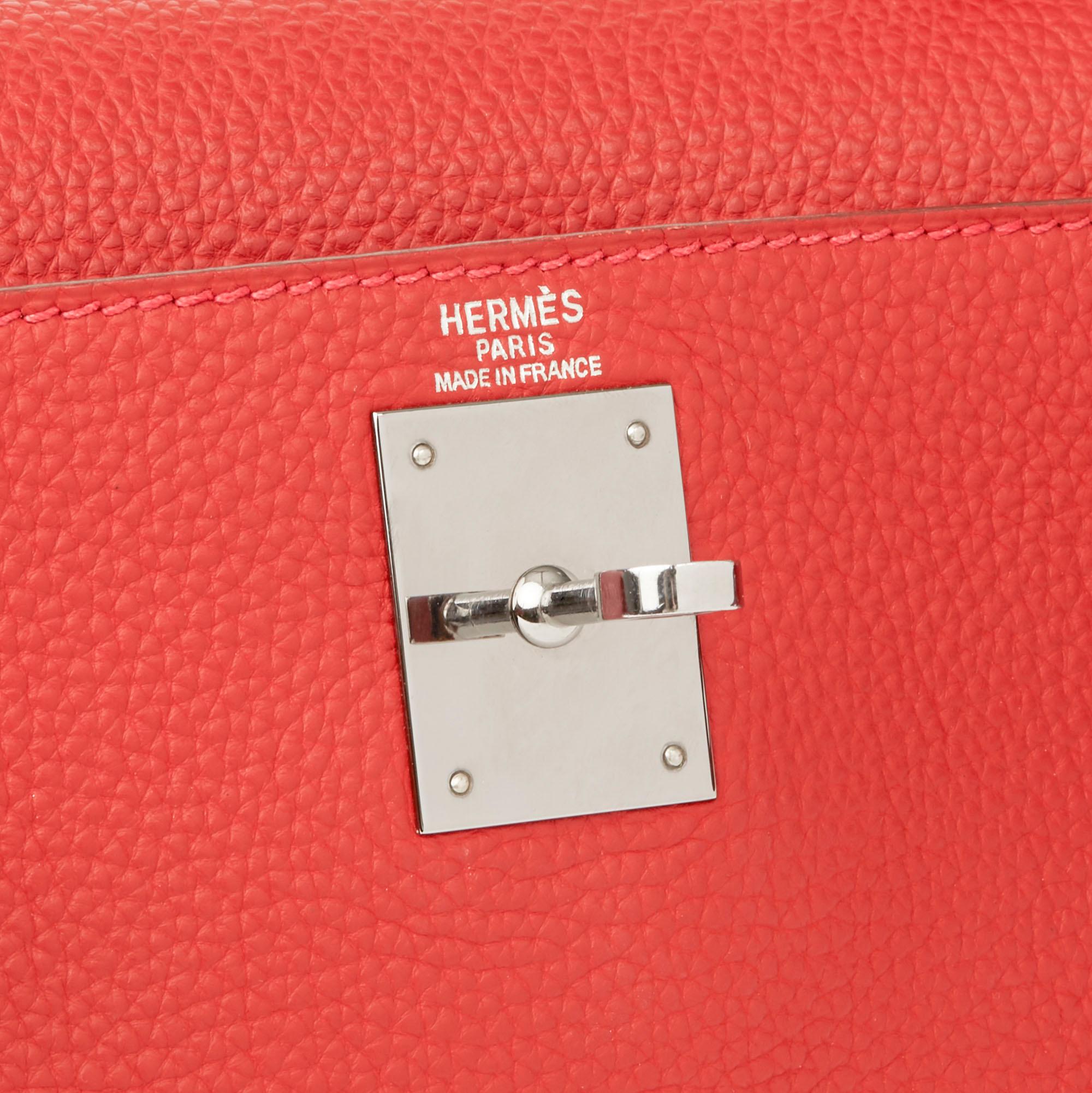 2005 Hermès Rouge Vif & Poitron Togo Leather Special Order Kelly 28cm Retourne 1