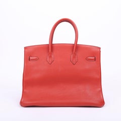 2005 Hermès Rouge Vif Togo Birkin 35 PHW