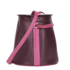 2005 Hermes Tosca & Raisin Epsom Leather Farming Bucket Bag