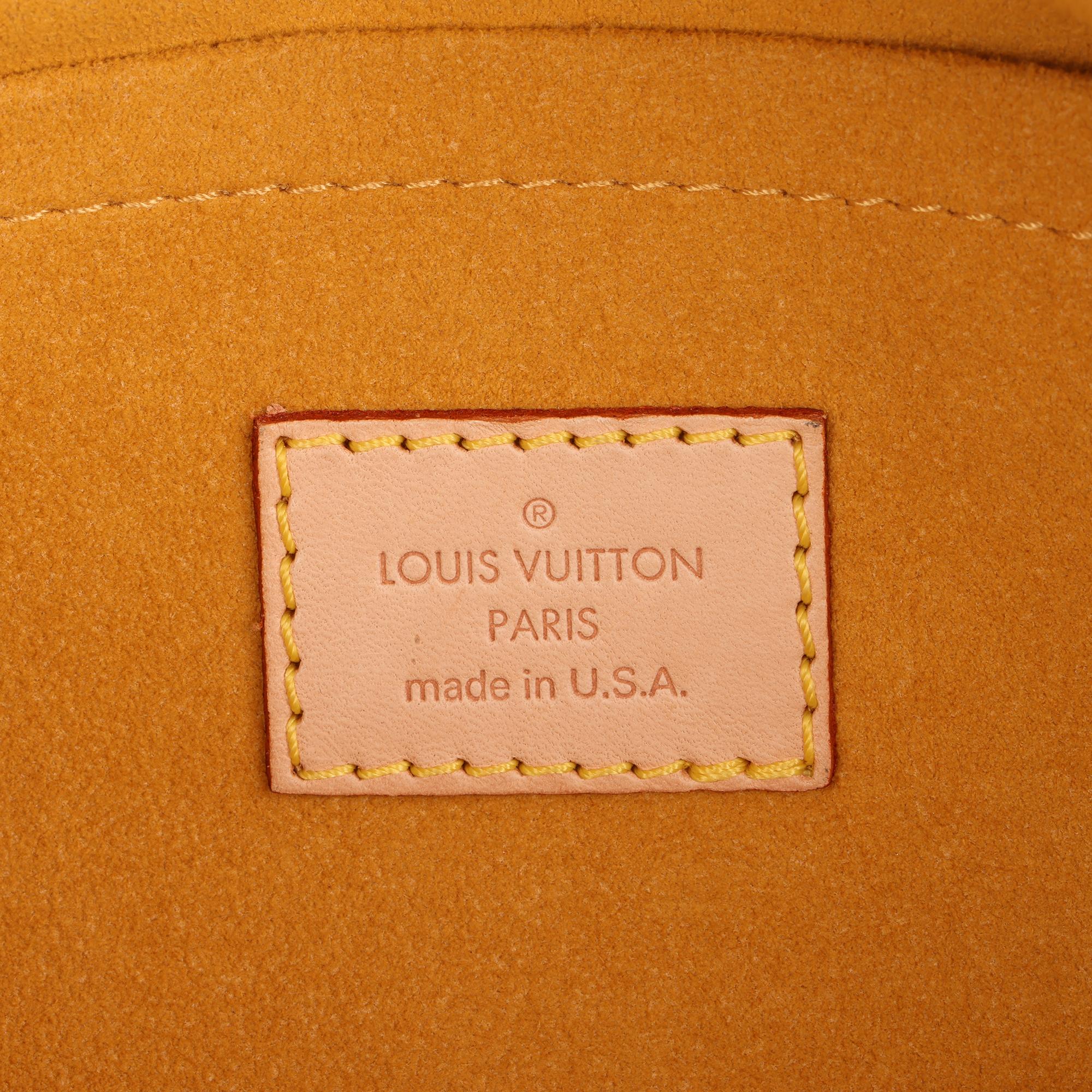 2005 Louis Vuitton Blue Monogram Denim & Vachetta Leather Neo Speedy 30 4
