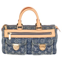 Louis Vuitton SS 2005 By Marc Jacobs Rare Denim Alligator Bag · INTO