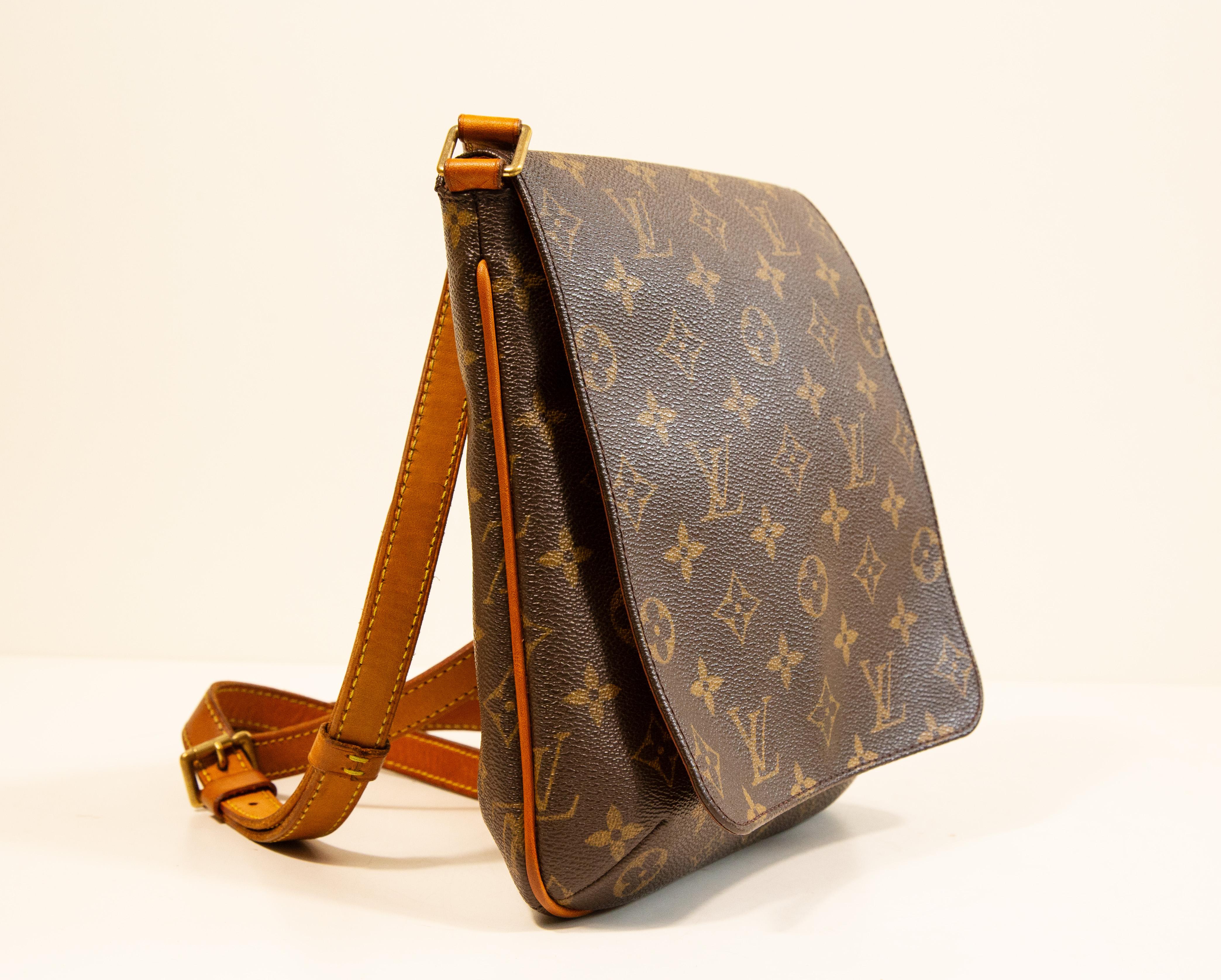 2005 Louis Vuitton Brown Monogram Canvas Musette Salsa Crossbody Bag In Good Condition For Sale In Arnhem, NL