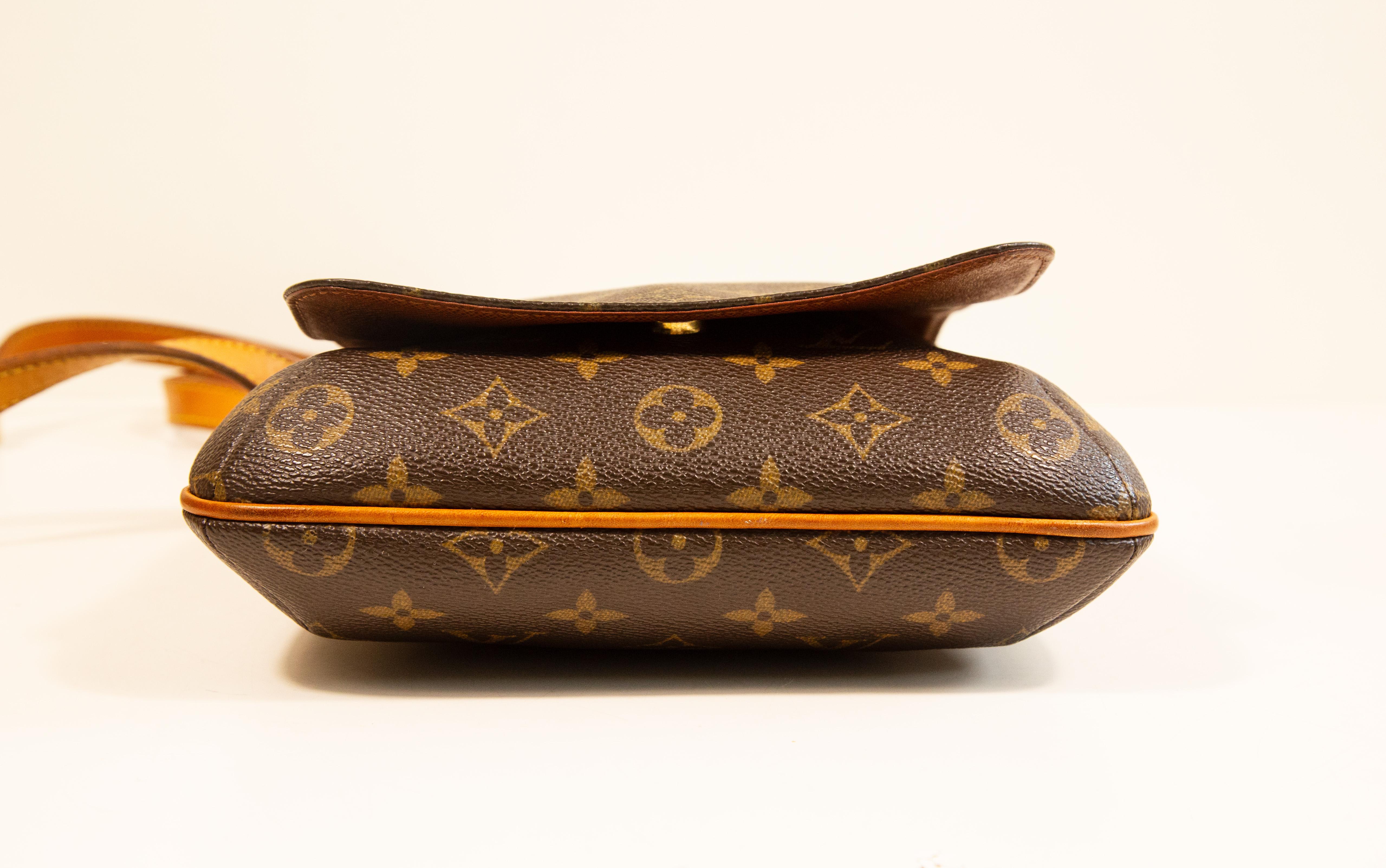 2005 Louis Vuitton Brown Monogram Canvas Musette Salsa Crossbody Bag For Sale 2