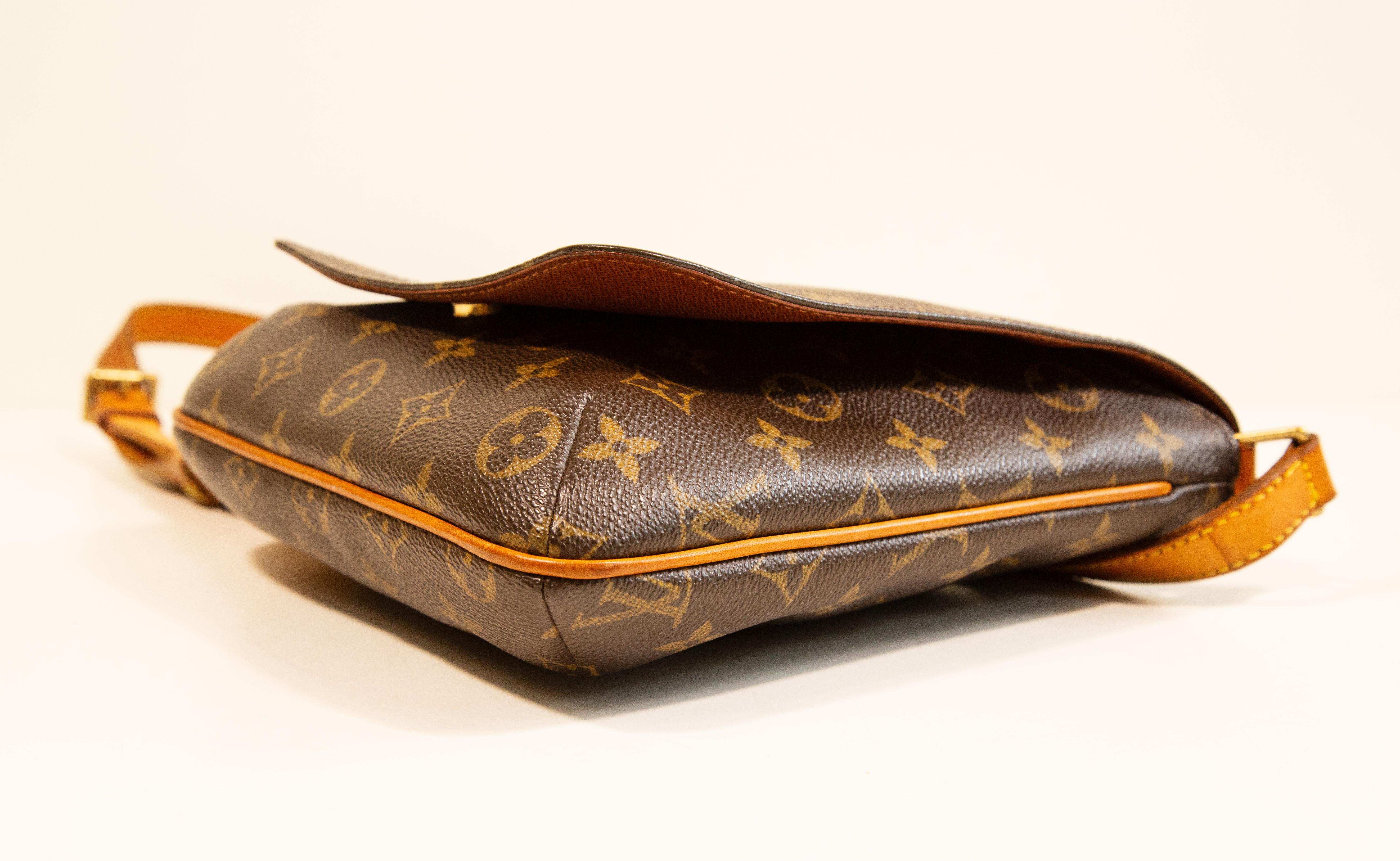 2005 Louis Vuitton Brown Monogram Canvas Musette Salsa Crossbody Bag For Sale 3