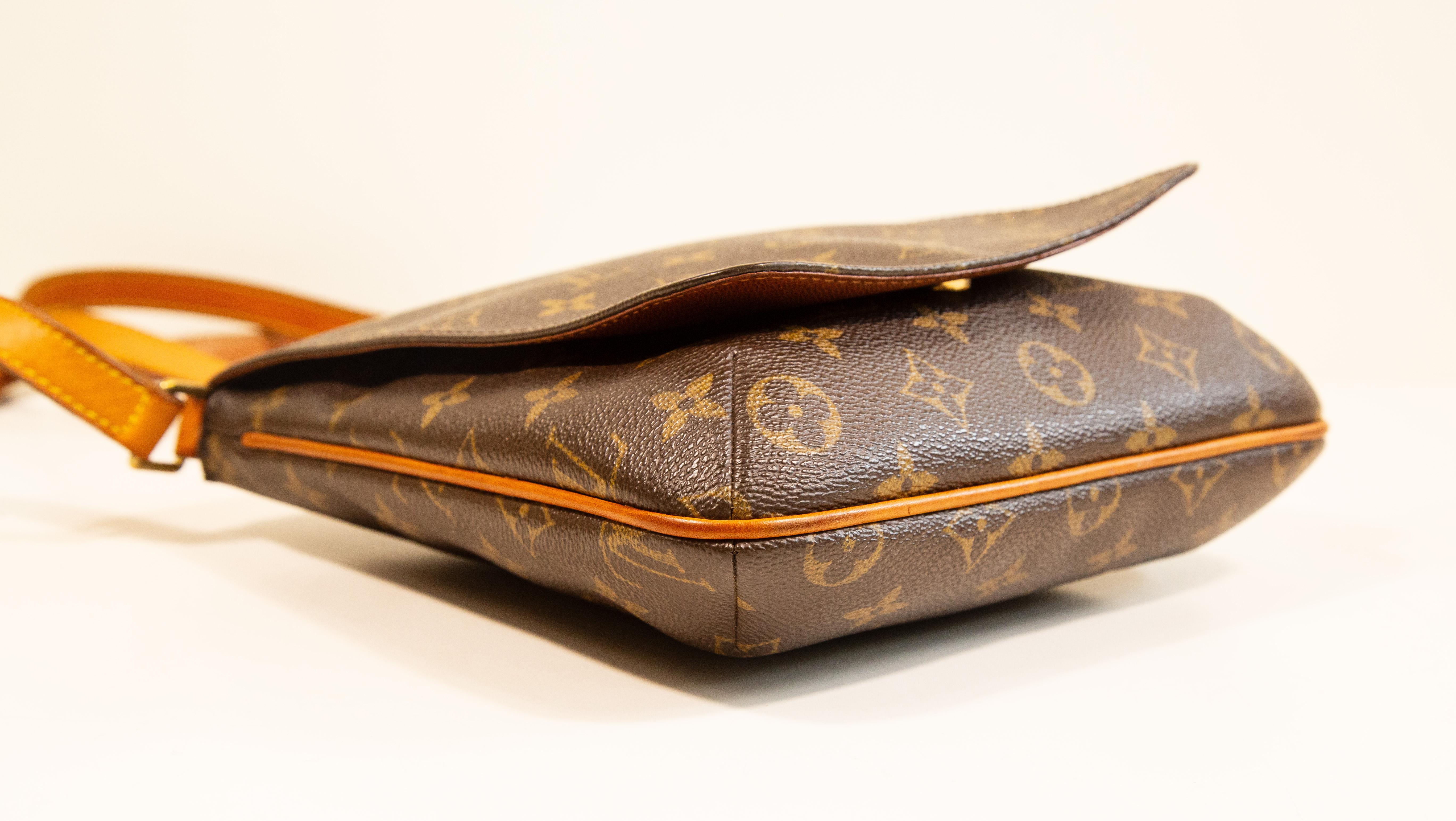 2005 Louis Vuitton Brown Monogram Canvas Musette Salsa Crossbody Bag For Sale 4