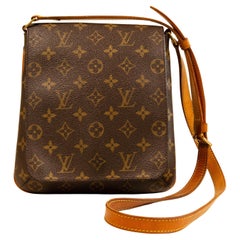 2005 Louis Vuitton Brown Monogram Canvas Musette Salsa Crossbody Bag