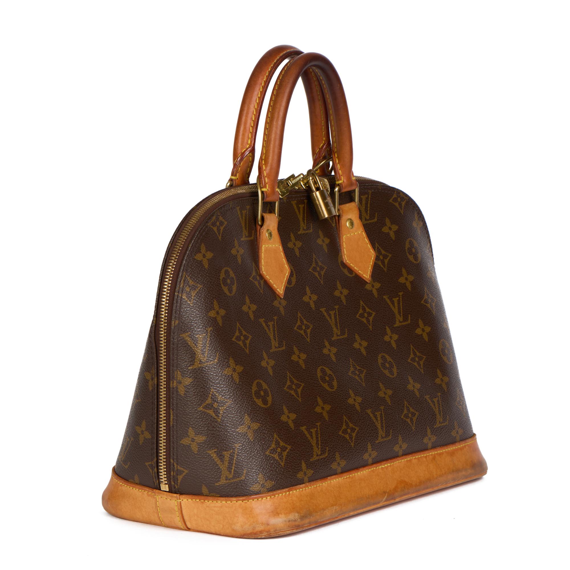 LOUIS VUITTON
Brown Monogram Coated Canvas & Vachetta Leather Alma PM

Xupes Reference: CB493
Serial Number: FL0025
Age (Circa): 2005
Accompanied By: Louis Vuitton Dust Bag, Padlock, Keys
Authenticity Details: Date Stamp (Made in France)
Gender: