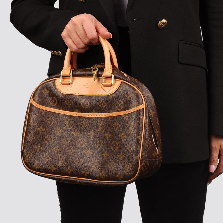 LOUIS VUITTON Brown Monogram Coated Canvas and Vachetta Leather Trouville  at 1stDibs