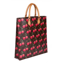 2005 Louis Vuitton Cherries Brown Monogram Coated Canvas Murakami Sac Plat