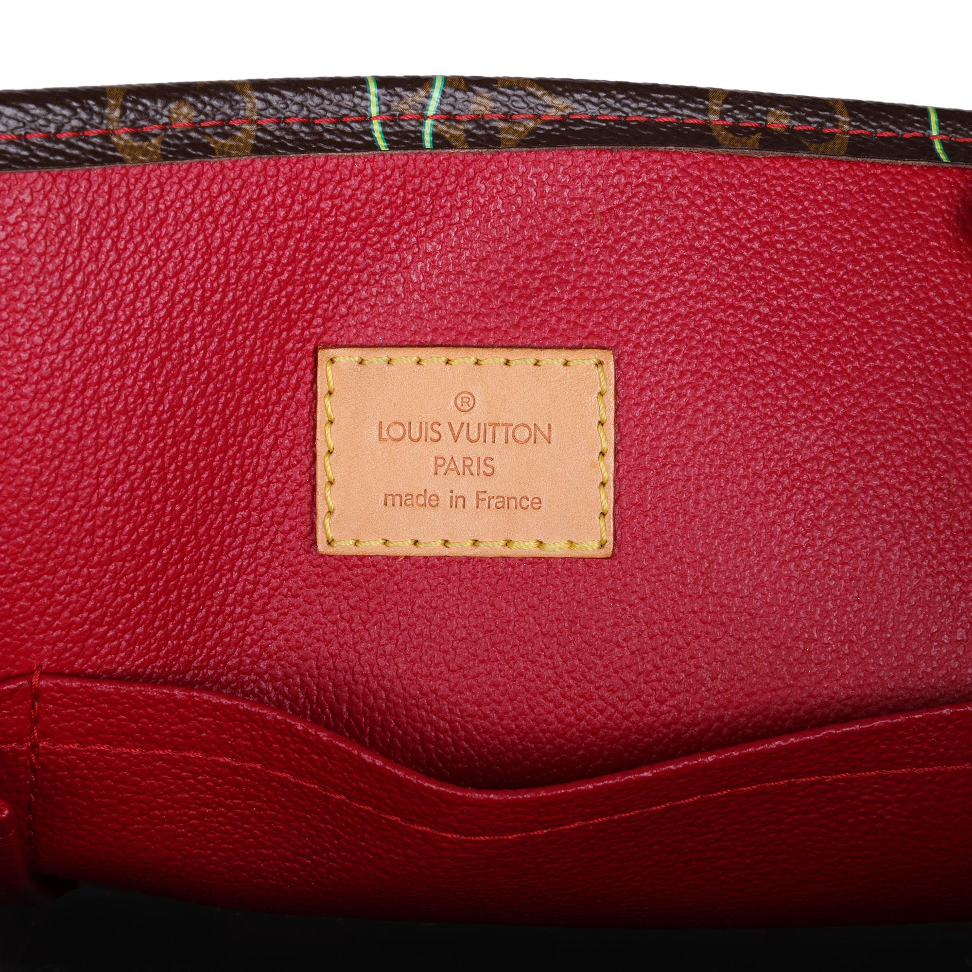 2005 Louis Vuitton Cherries Brown Monogram Coated Canvas Murakami Sac Plat 2