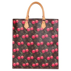 Louis Vuitton Cherries Brauner Monogramm beschichteter Murakami- Sac-Teller aus Segeltuch