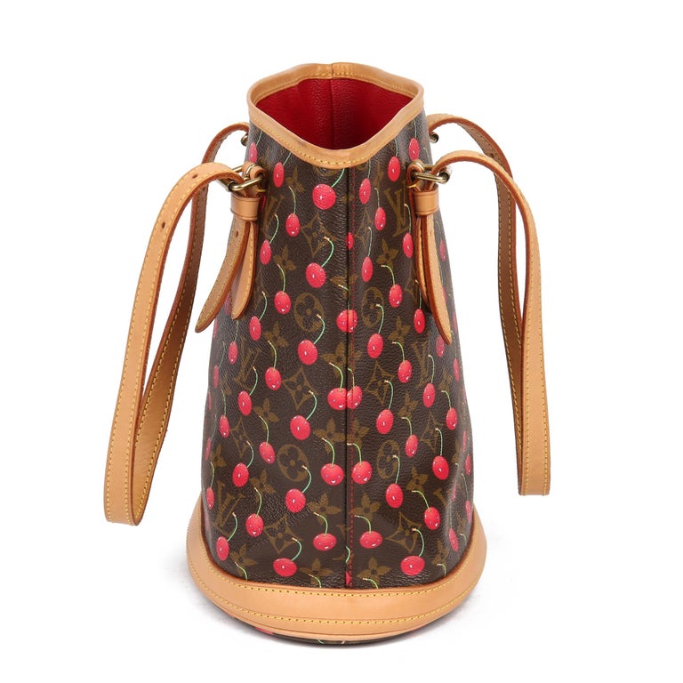 2005 Louis Vuitton Cherries Monogram Coated Canvas Leather Murakami Bucket  Bag at 1stDibs