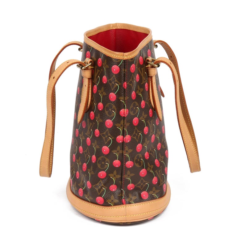 Louis Vuitton, a cerise cherry monogram canvas 'Petit Bucket' handbag with  pochette. 2005. - Bukowskis