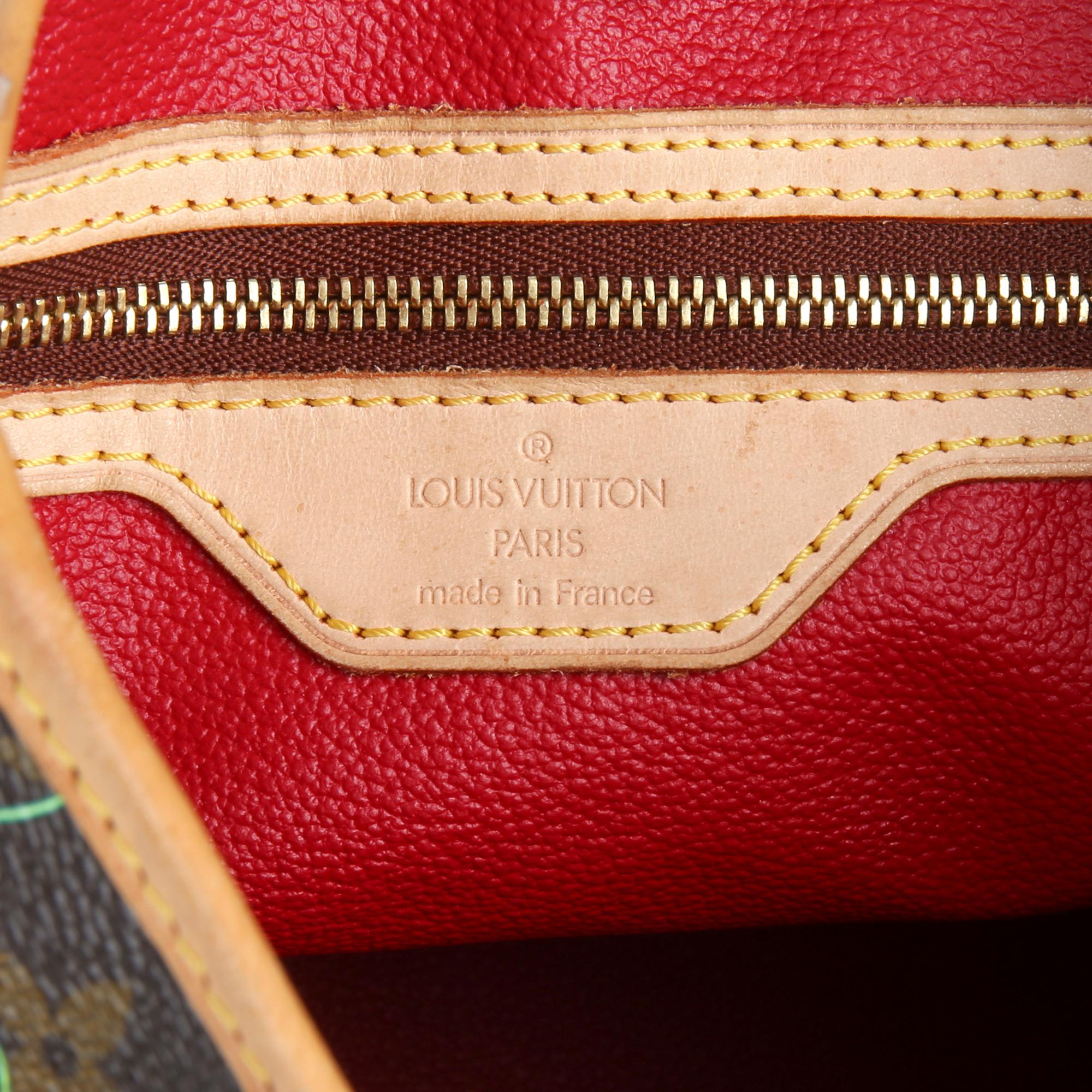 2005 Louis Vuitton Cherries Monogram Coated Canvas Leather Murakami Bucket Bag  1