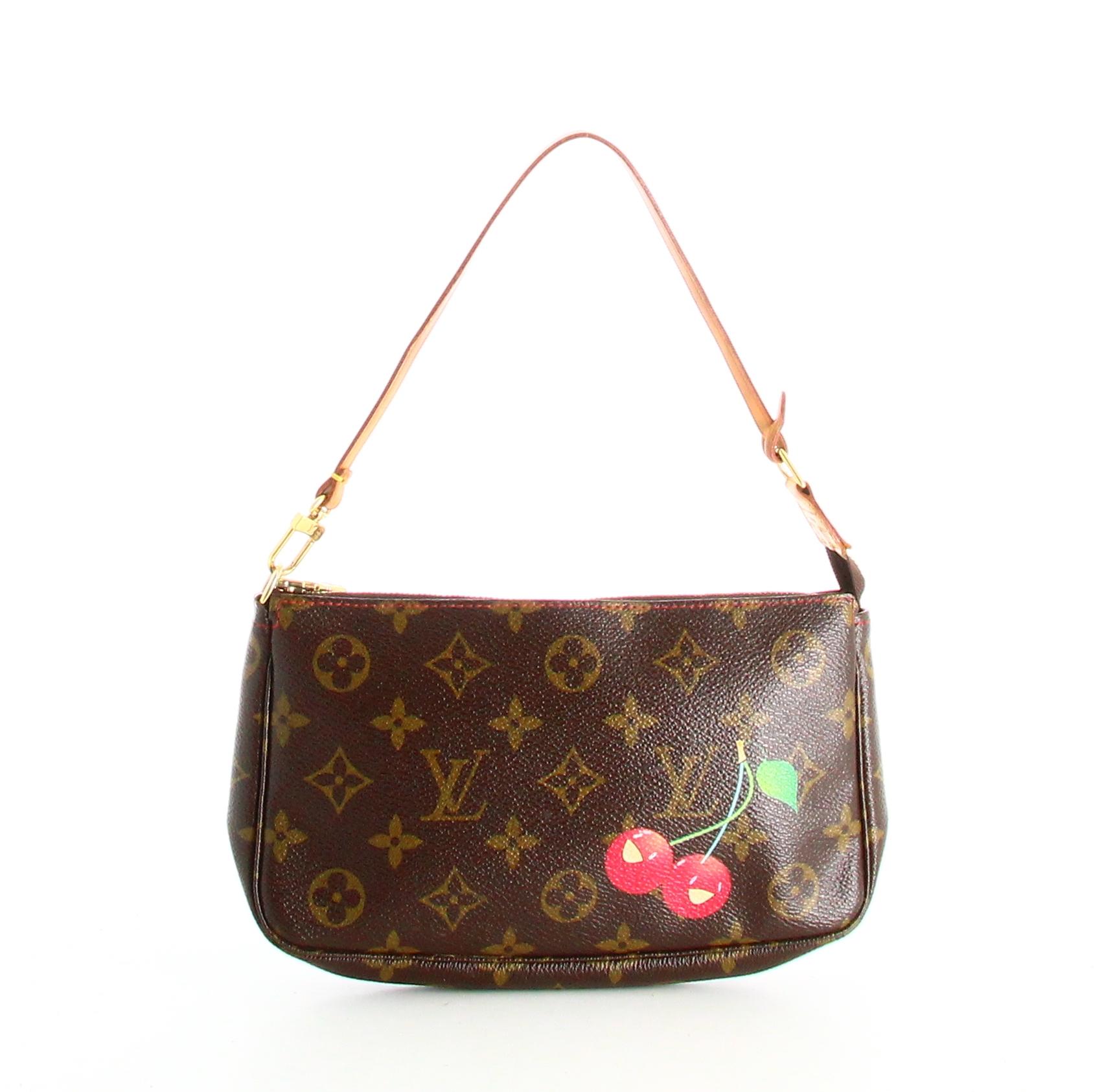 2005 Louis Vuitton Mini Handbag Canvas Monogram Cherry  In Good Condition In PARIS, FR