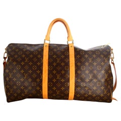 2005 Louis Vuitton Monogram Travel Bag Keepall Bandouliere 55
