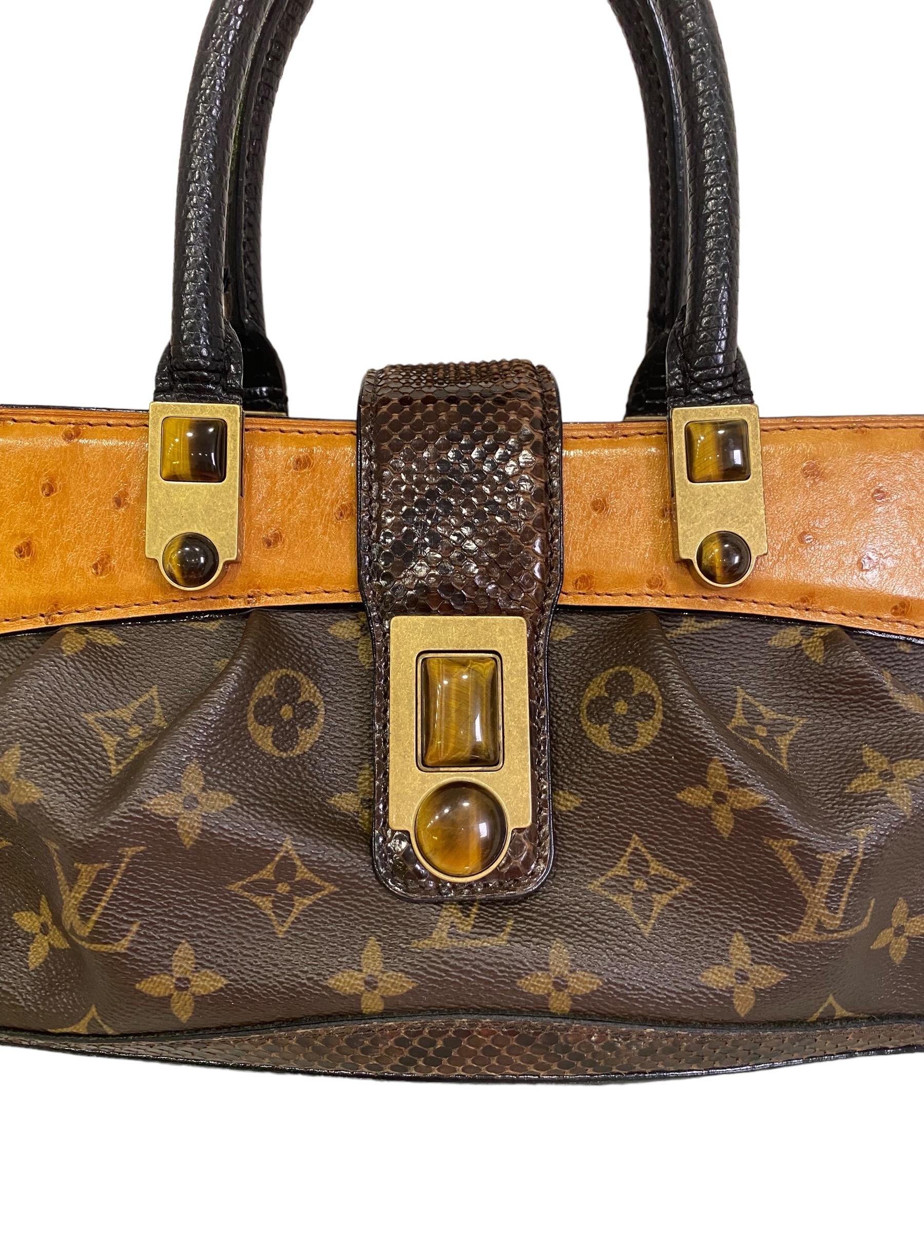 Black 2005 Louis Vuitton Tiger Eye Exotic Skin Marc Jacobs Edition  For Sale