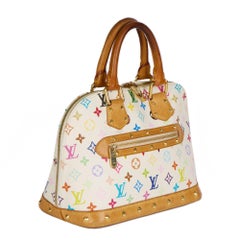 2005 Louis Vuitton White Multicolour Monogram Coated Canvas & Leather Alma PM