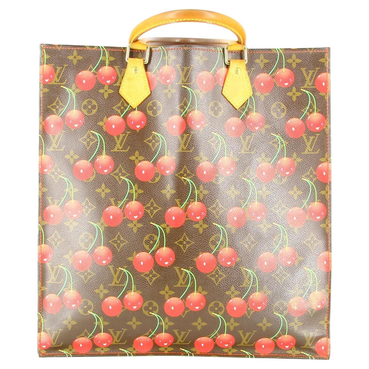 LOUIS VUITTON X Takashi Murakami 2003 Exotic Cherry Blossom LV Logo Hand Bag  at 1stDibs