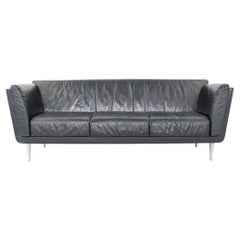 2005 Mark Goetz for Herman Miller Sofa in Black Leather and Walnut