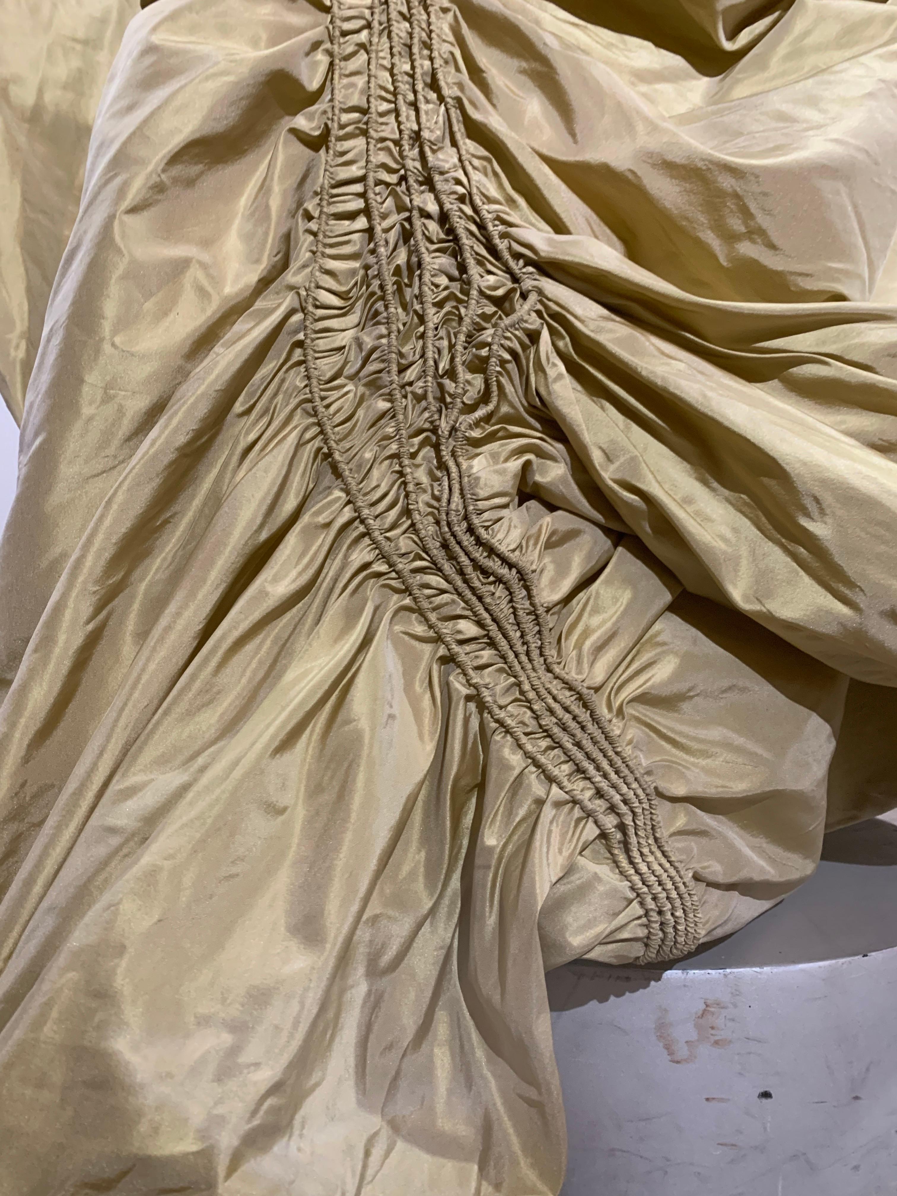 2005 Michael Casey Gold Taffeta Gown Worn By Patty Labelle for Album Cover For Sale 6