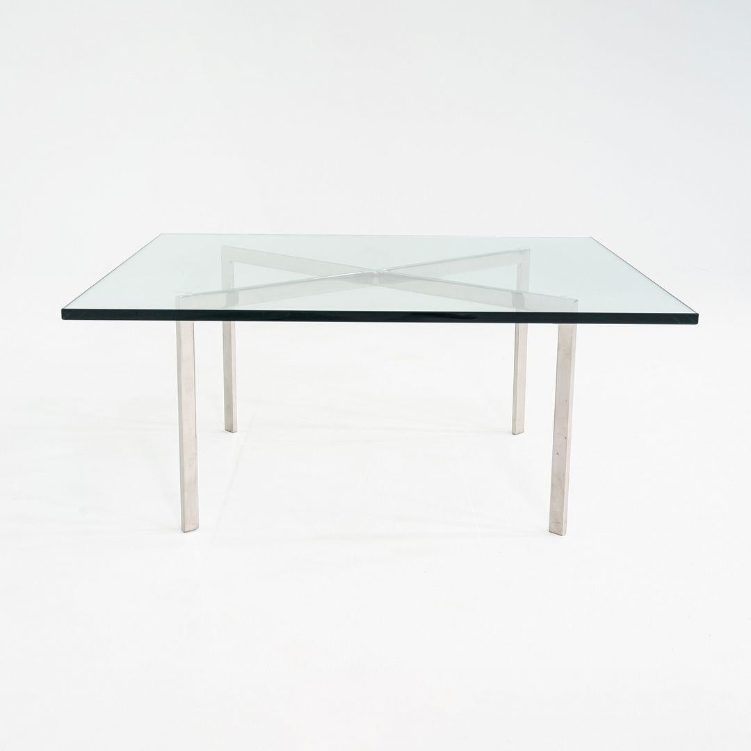 2005 Mies van der Rohe pour Knoll Table basse Barcelona en acier et verre en vente 1