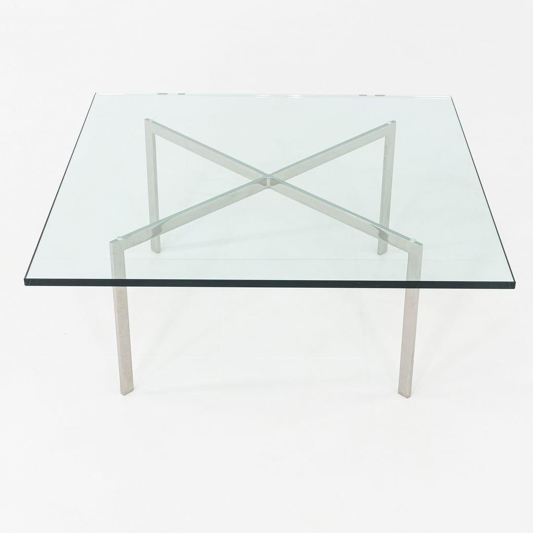 2005 Mies van der Rohe pour Knoll Table basse Barcelona en acier et verre en vente 2