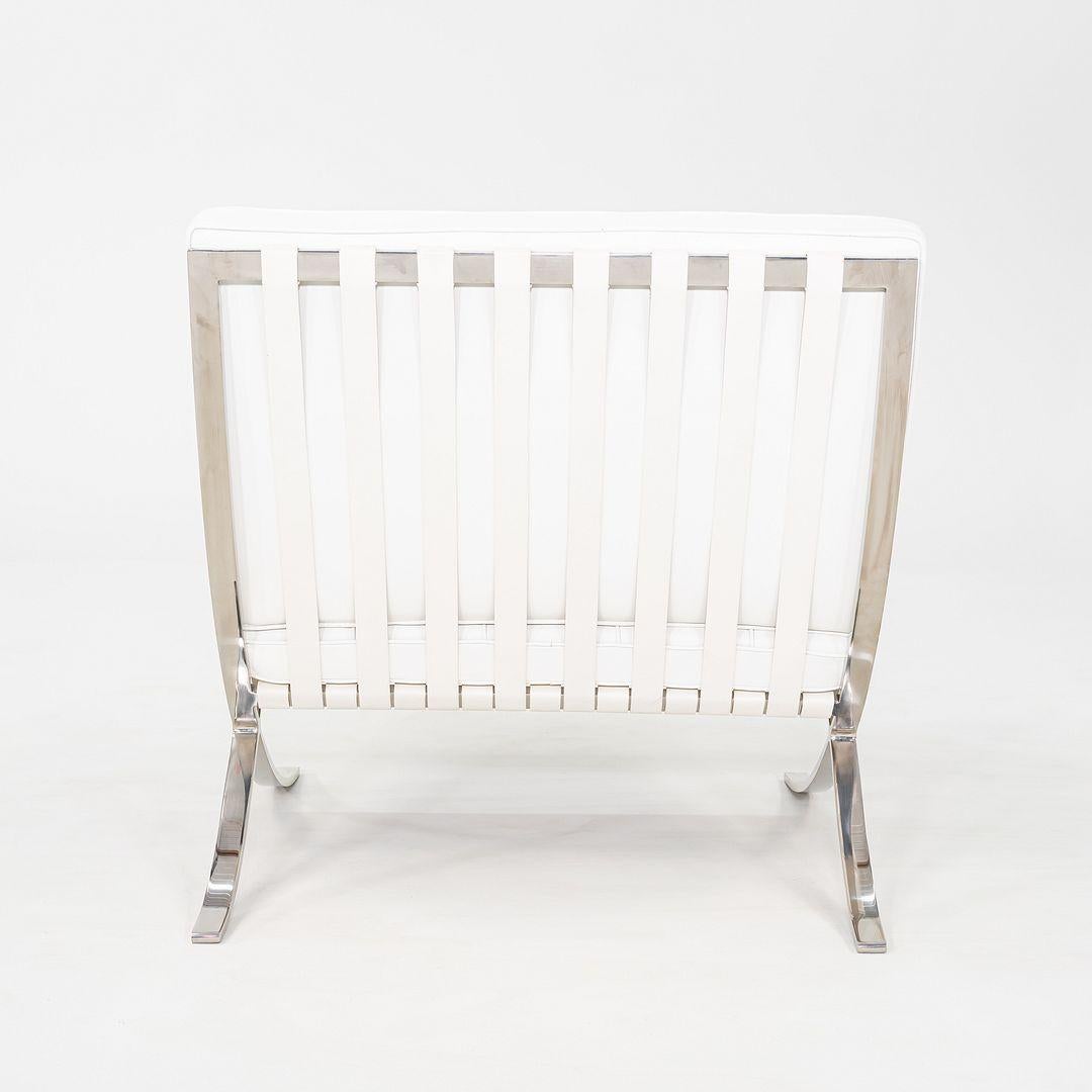 2005 Mies van der Rohe für Knoll Edelstahl Barcelona Loungesessel mit Ottomane im Angebot 1