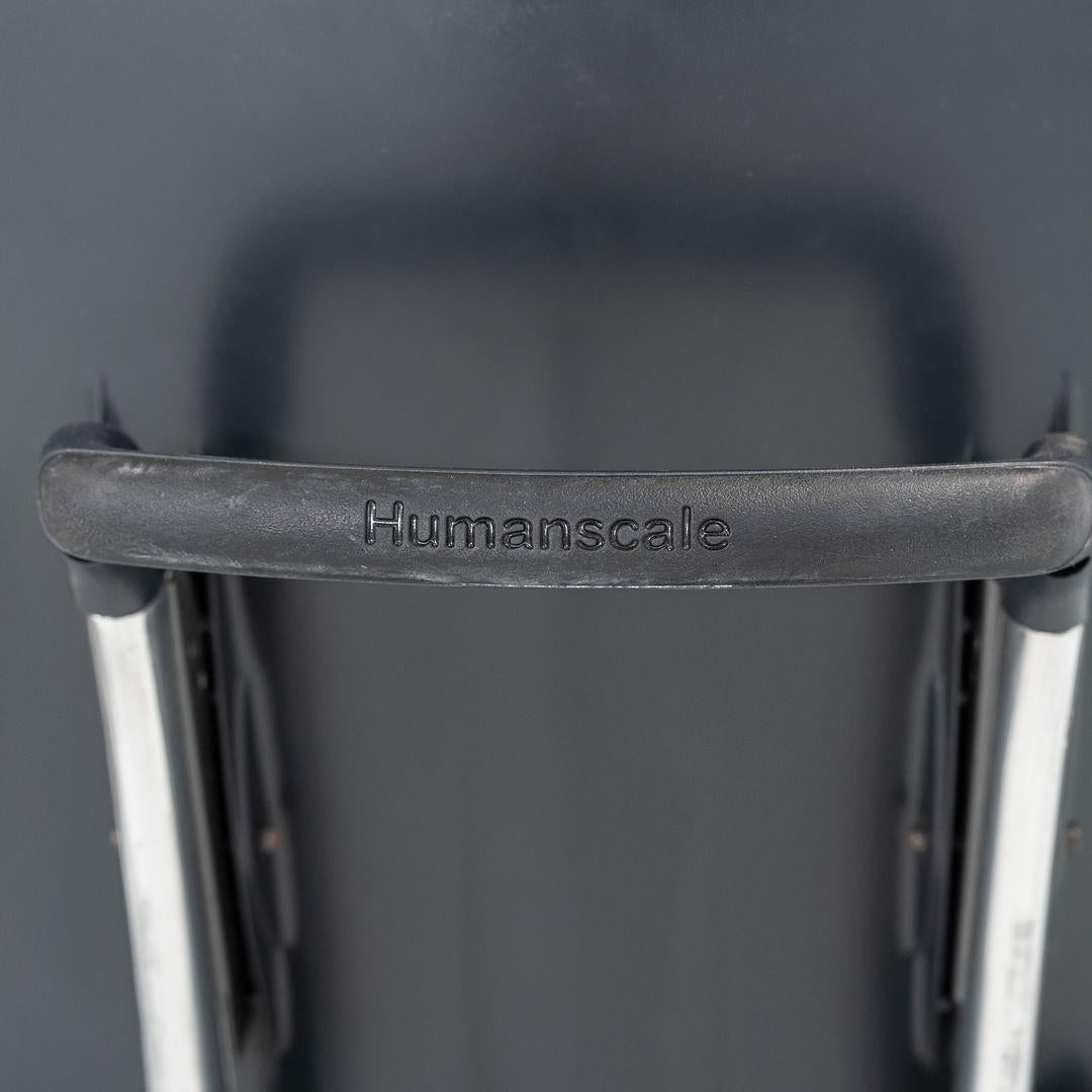 2005 Niels Diffrient for Humanscale Freedom Desk Chair in Dark Tan Leather For Sale 4