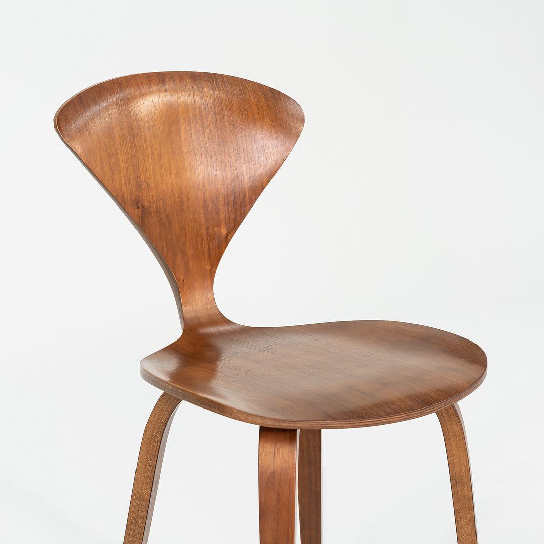 2005 Norman Cherner for Cherner Chair Company Walnut Counter Height Stool For Sale 4