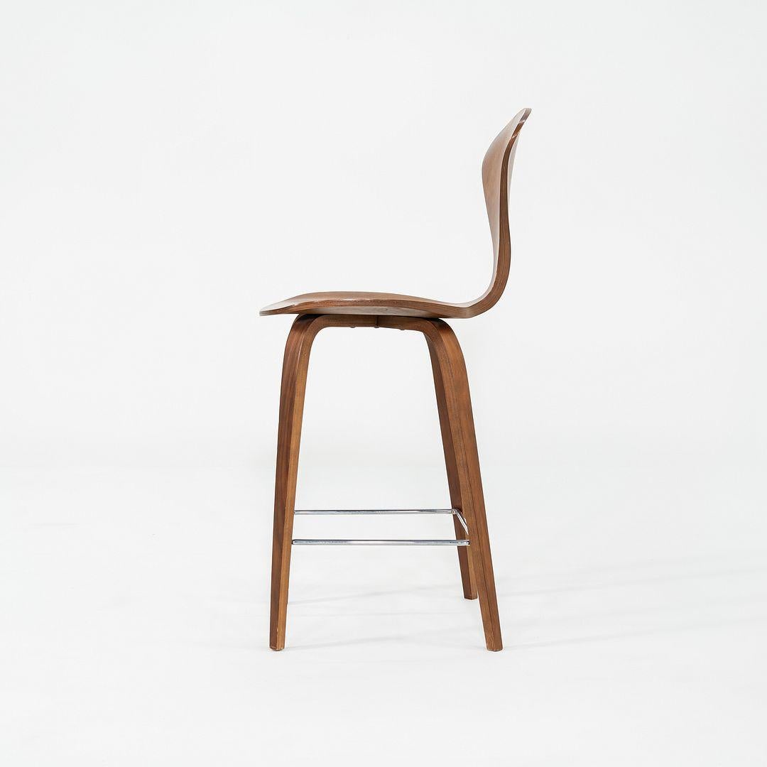 Modern 2005 Norman Cherner for Cherner Chair Company Walnut Counter Height Stool For Sale