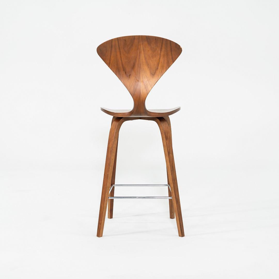 Contemporary 2005 Norman Cherner for Cherner Chair Company Walnut Counter Height Stool For Sale