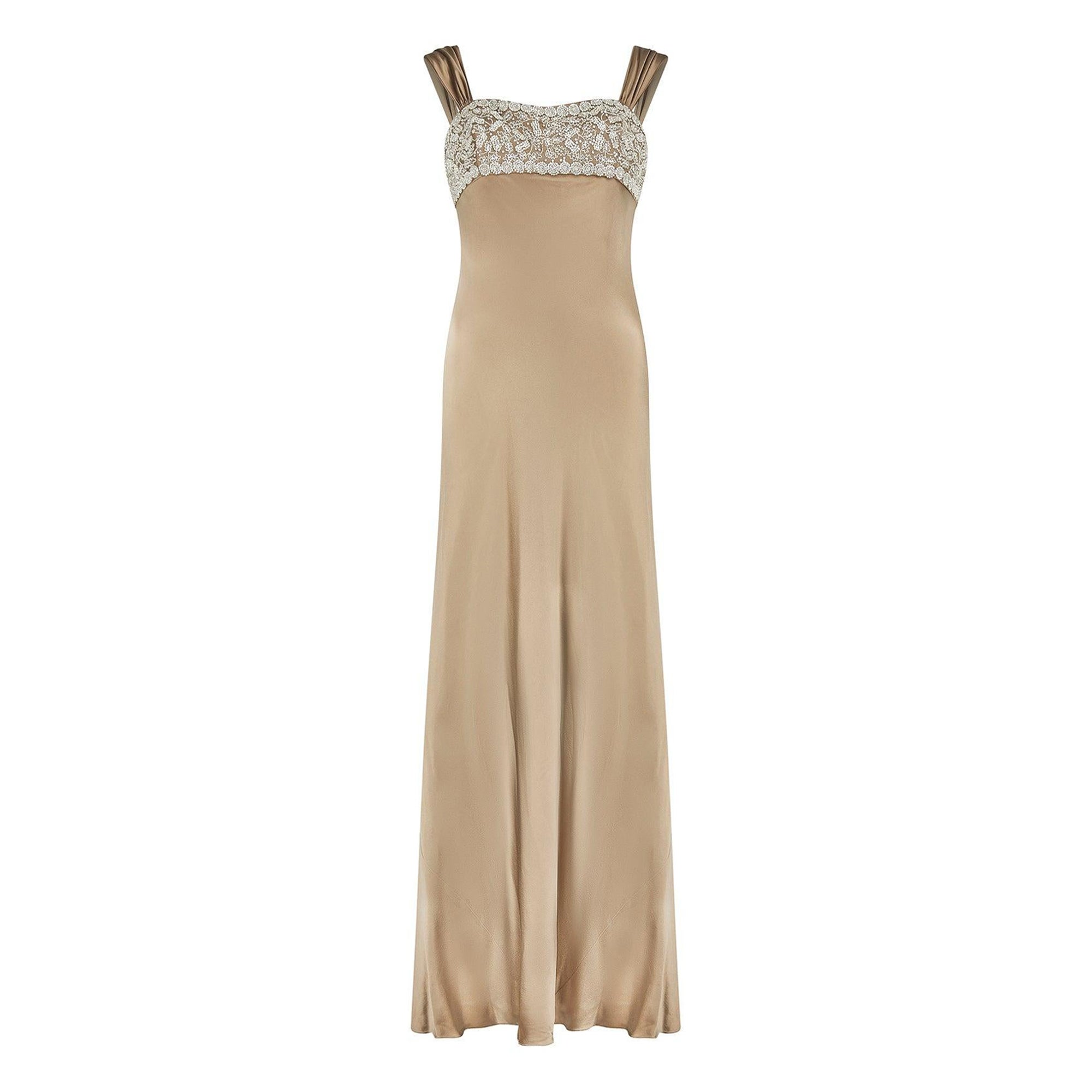2005 Oscar De La Renta - Abito in seta con perline di cristallo