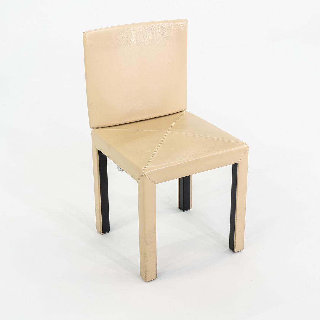 Contemporary 2005 Paolo Piva for B&B ltalia Arcadia Dining Side Chair in Tan Leather For Sale