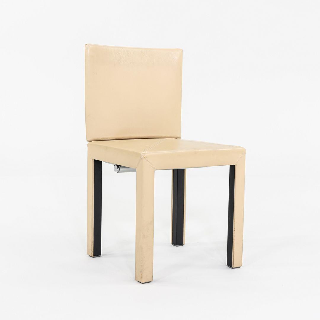 Steel 2005 Paolo Piva for B&B ltalia Arcadia Dining Side Chair in Tan Leather For Sale