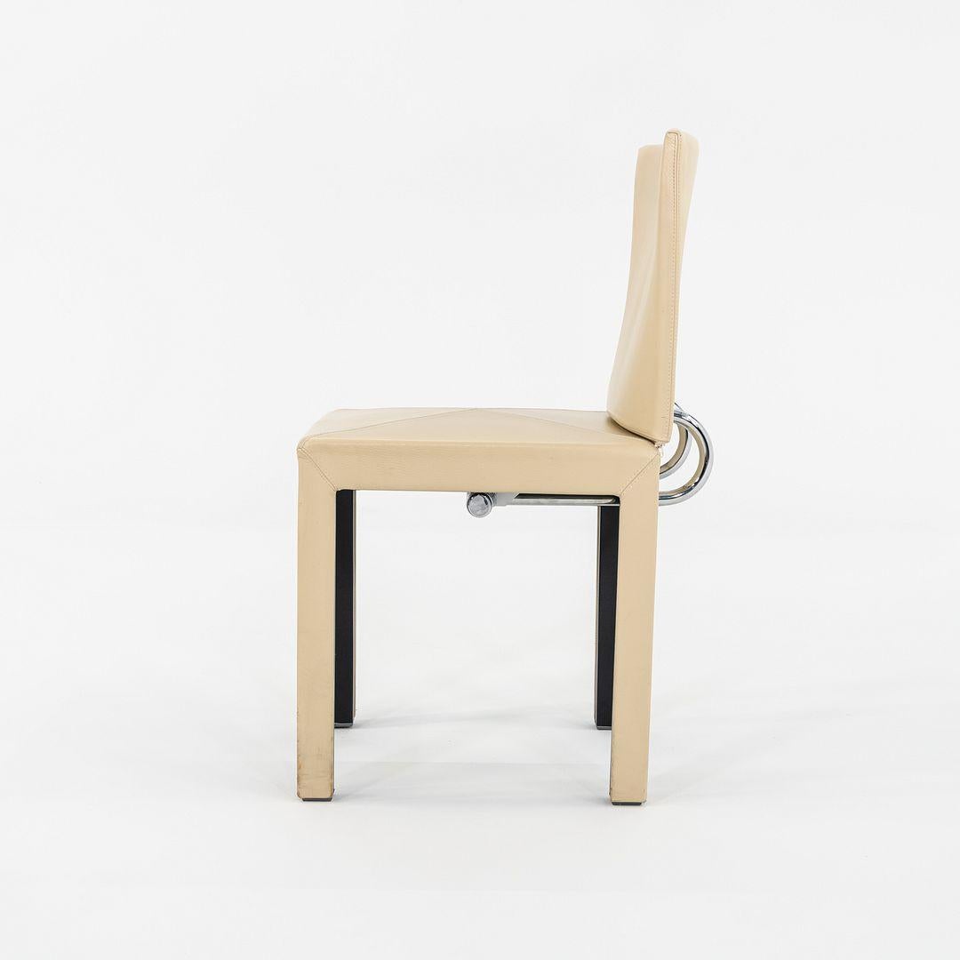2005 Paolo Piva for B&B ltalia Arcadia Dining Side Chair in Tan Leather For Sale 2