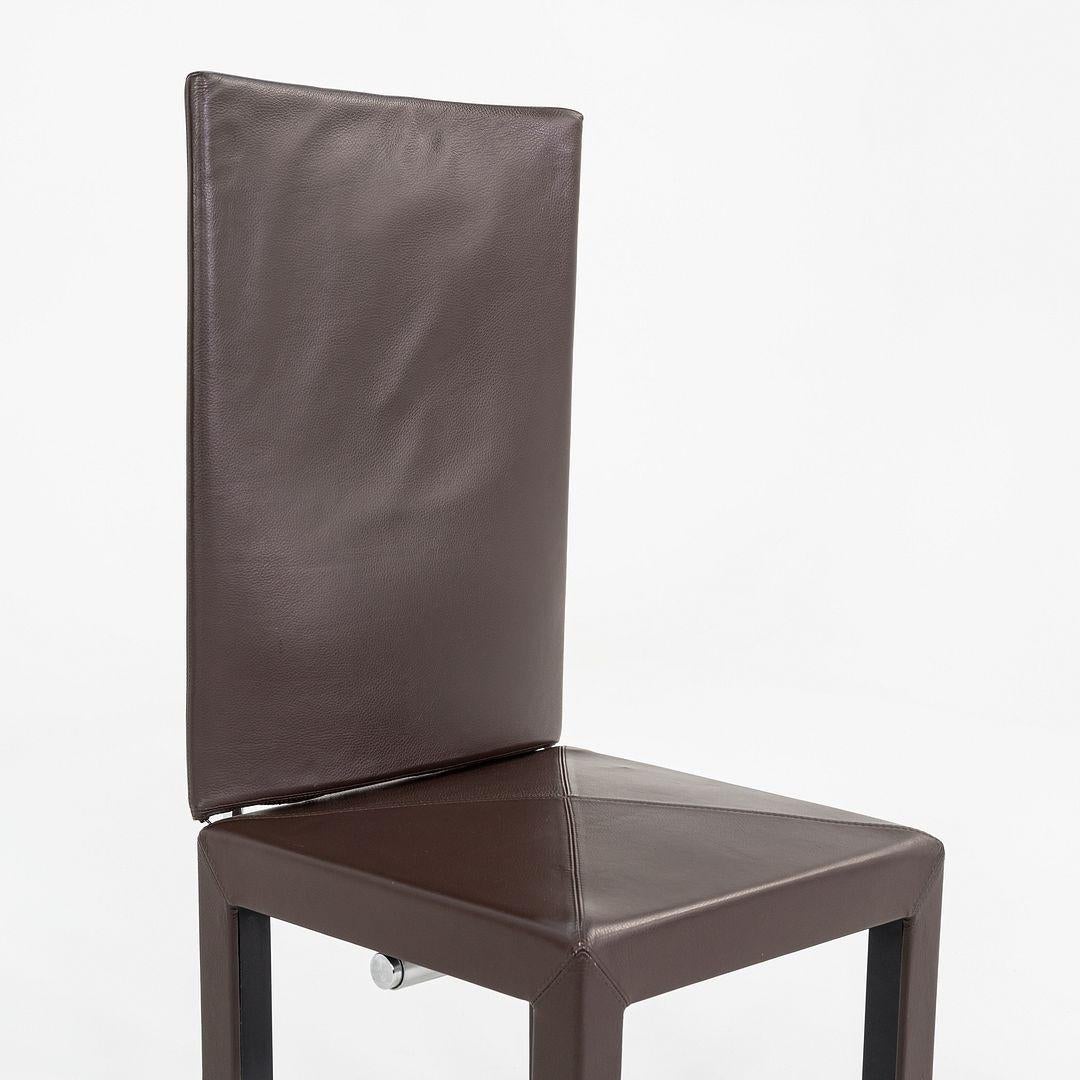2005 Paolo Piva for B&B ltalia Arcadia High Back Dining Side Chair in Leather For Sale 5