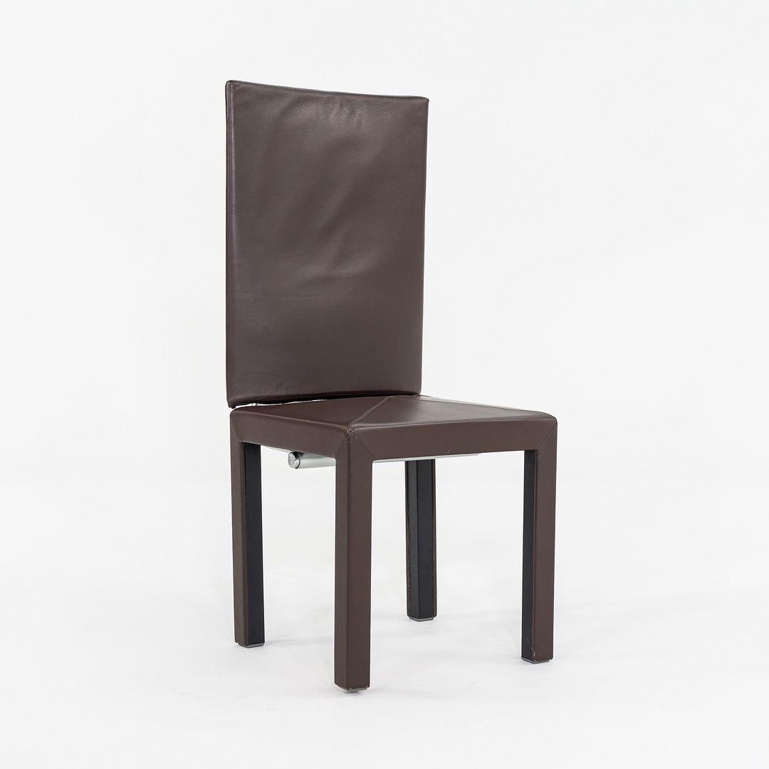 Modern 2005 Paolo Piva for B&B ltalia Arcadia High Back Dining Side Chair in Leather For Sale