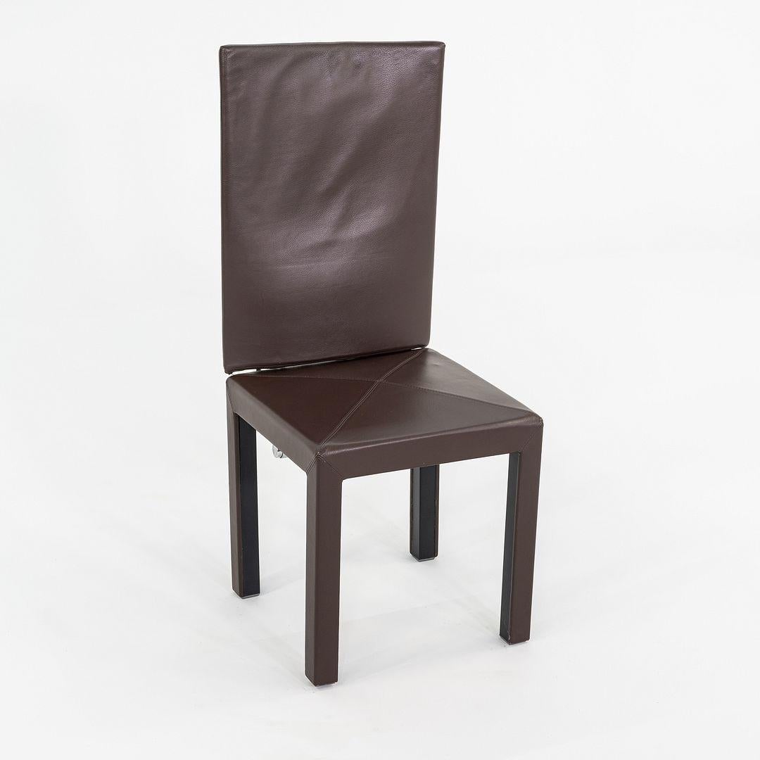 Contemporary 2005 Paolo Piva for B&B ltalia Arcadia High Back Dining Side Chair in Leather For Sale