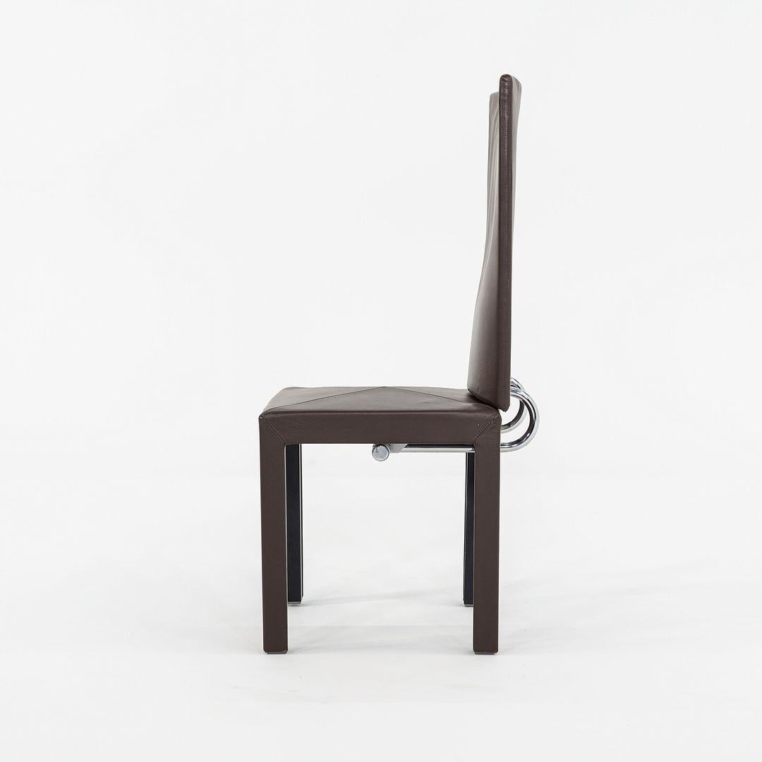 2005 Paolo Piva for B&B ltalia Arcadia High Back Dining Side Chair in Leather For Sale 1