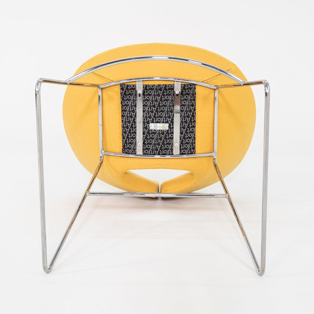 2005 Patrick Norguet para Artifort Taburete de mostrador Apollo de tela amarilla Siglo XXI y contemporáneo en venta