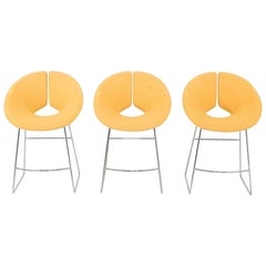 2005 Patrick Norguet for Artifort Apollo Counter Stool in Yellow Fabric