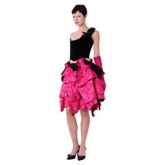 2005 Pink Floral Structured Skirt