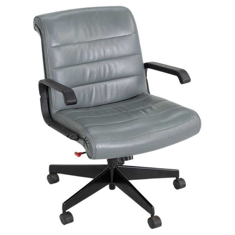 2005 Richard Sapper for Knoll Management Desk Chair in Grey Volo Leather