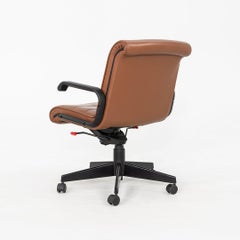 2005 Richard Sapper for Knoll Management Desk Chairs in Dark Cognac Leather