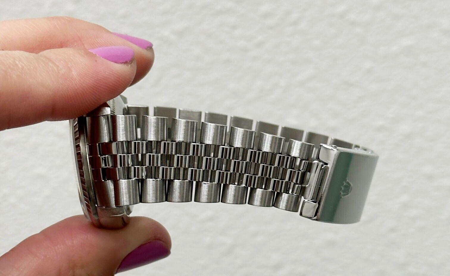 2005 Rolex Datejust 16220 Schwarzes Zifferblatt Edelstahl-Kastenpapier 2
